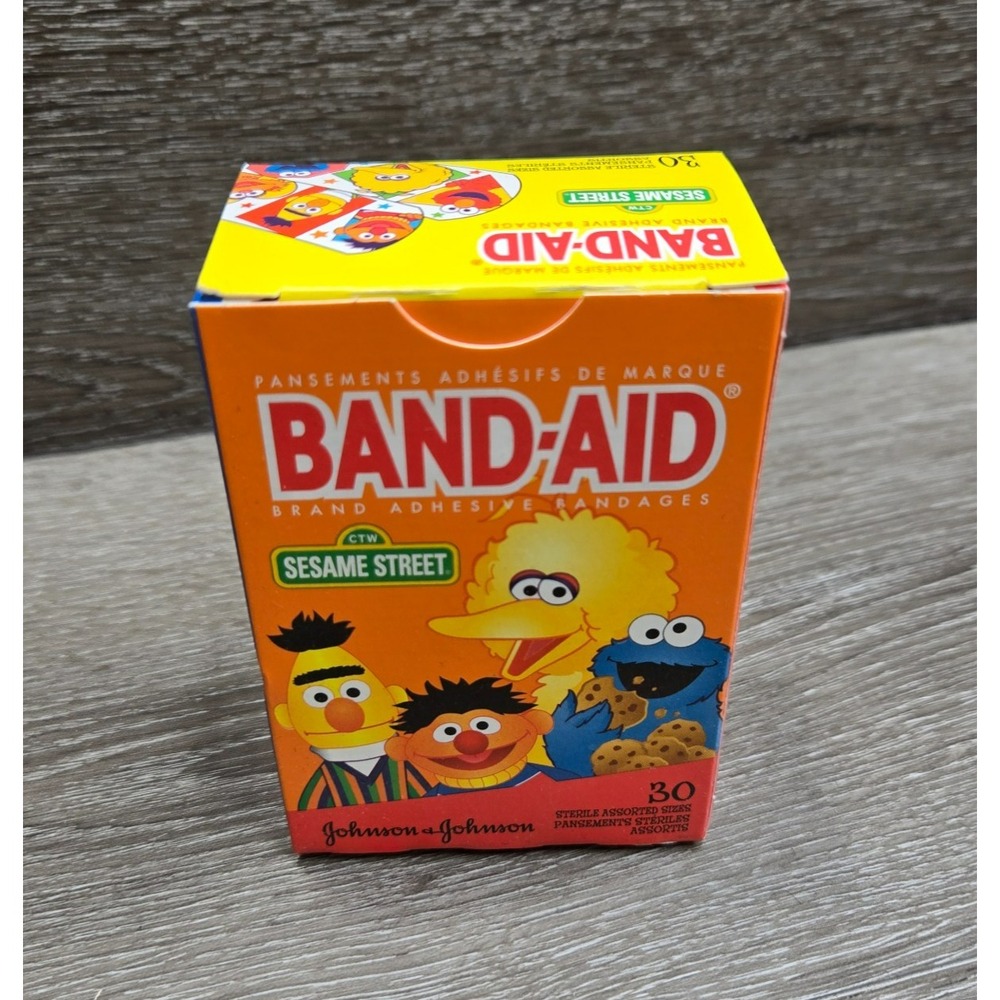 Vintage Band-Aid Sesame Street Adhesive Bandages 30 Ct Johnson & Johnson